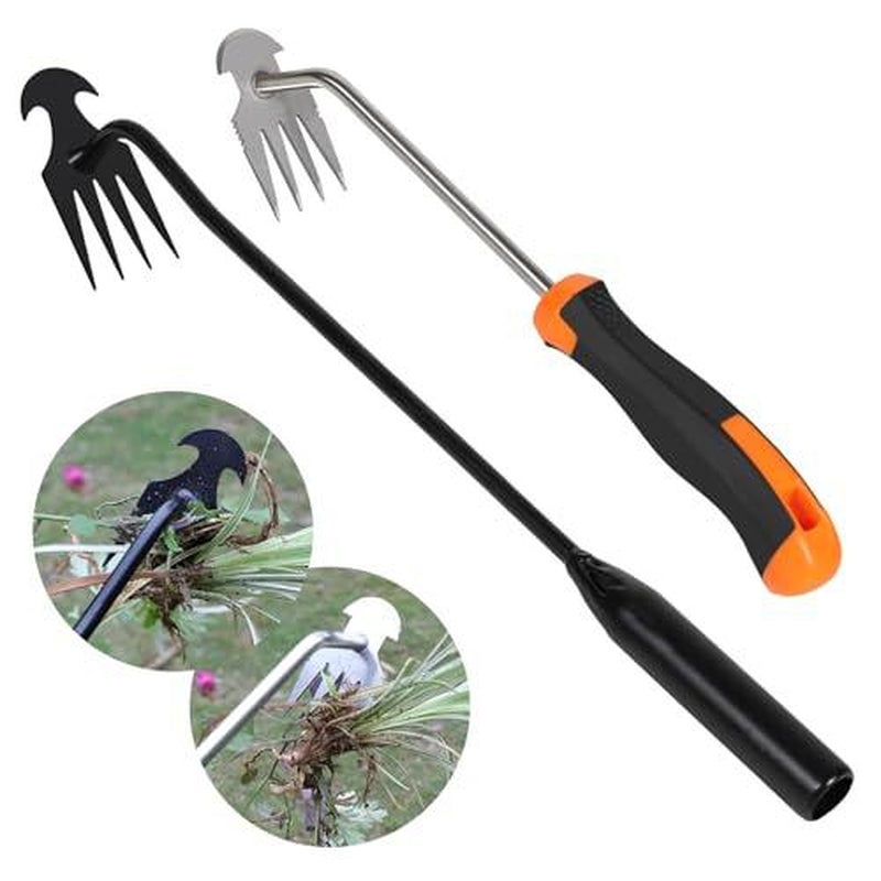 Weeding Tools Portable Garden Weeder Tool 2024 Manganese Steel Weed Puller for Hand Vegetable Gardening Backyard Farm Planting & Uprooting (Rubber+Black)